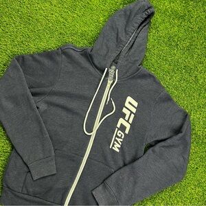 UFC Gray‎ Zip-Up Sweater Athletic Style
